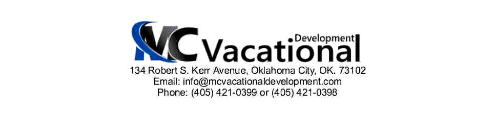 MCVacational Development appears to be a scam.  A cold caller claimed to be a licensed real estate broker who has worked for the company for 7 years.  Instead, the domain was registered on September 13, 2015 and will expire a year later.  Also, MCVacational Development is not licensed as a real estate broker as represented by the caller, the caller is not licensed as a real estate agent as represented and no records are found for MCVacational Development in the Oklahoma Secretary of State's list of companies qualified to do business or the Oklahoma Department of Real Estate.  The address is likely fake as well.  Stay away!