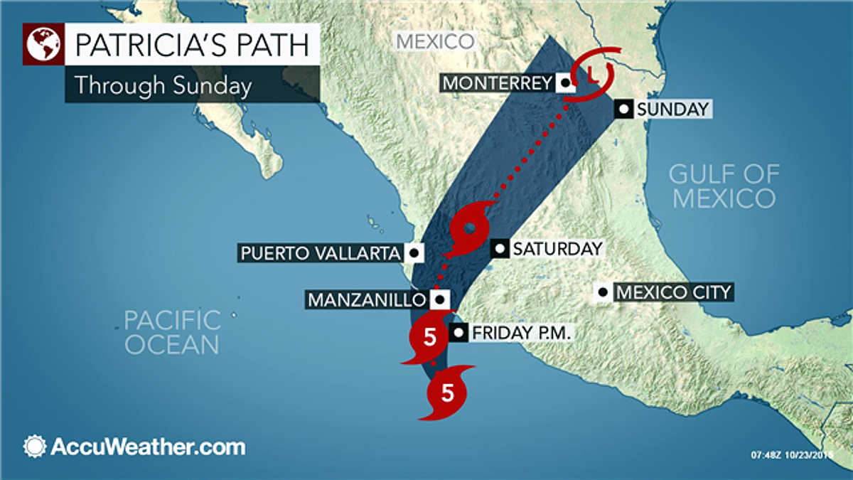 Hurricane Patricia Dissipates and Moves On - 10/24/15