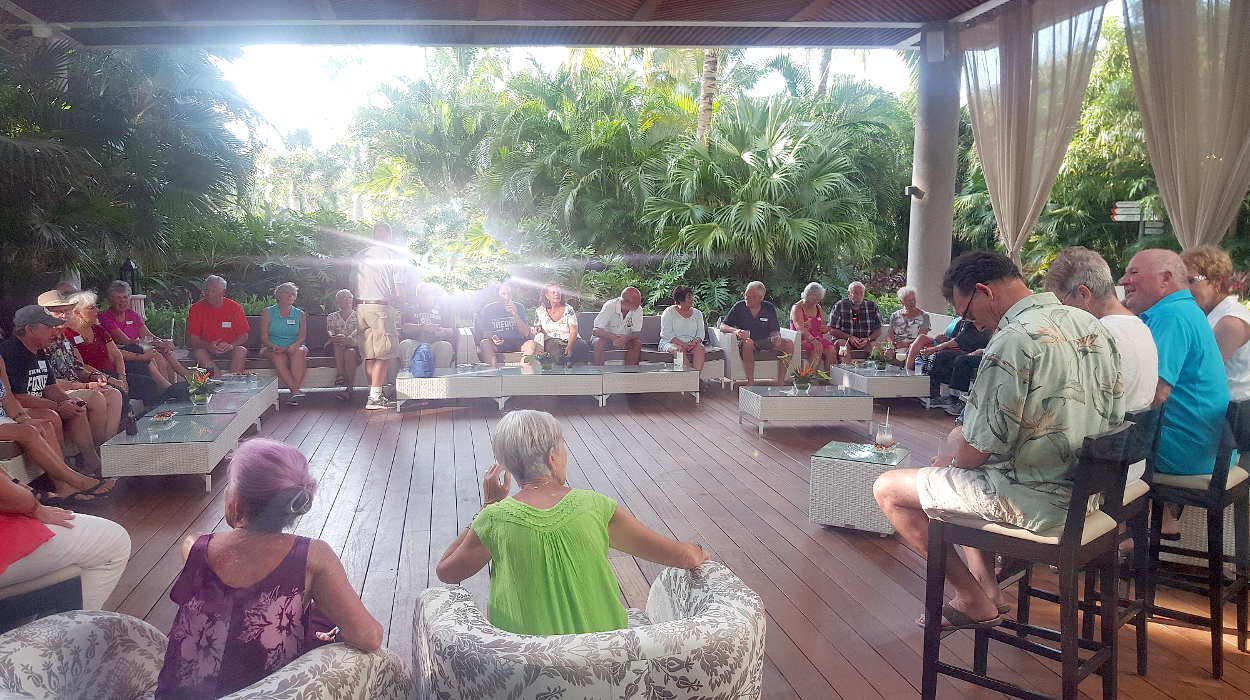 Two Aimfair Gatherings were held in Nuevo Vallarta, and attendees were very active.  It was a good time asking questions and getting answers from Brett Estes, the new Director of Member Relations.  (Tap the 