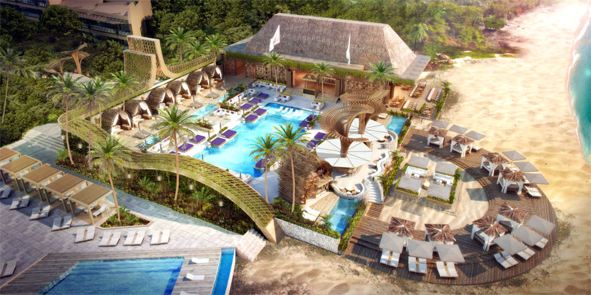 This architect rendering shows what Hakkasan and Grupo Vidanta may build next to the San Jose del Cabo Grand Mayan Resort.  It is a "Day Club" and could be very upscale.  No start or completion dates yet.  (Tap photo to expand; tap browser back arrow to return to this page)