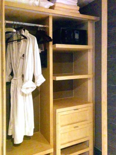 The other nice feature about the main floor bath is the closet space.  Plenty of storage for guests and items that are not needed upstairs.