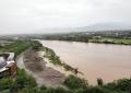 Ameca River, the border of Mexico states Jalisco and Nayarit, when Hurricane Nora passed by.