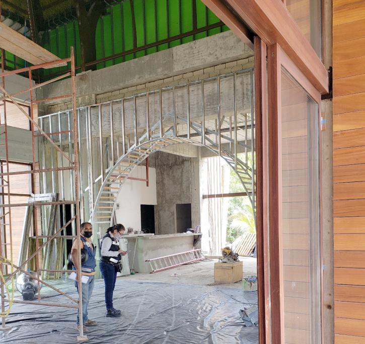 Interior View Of Estates Restaurant Under Construction