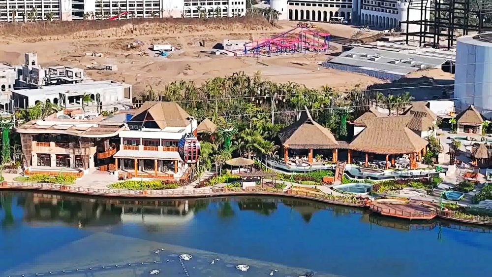 What may be Phase One of Vidanta World - Shops, restaurants, some rides and the Crater.