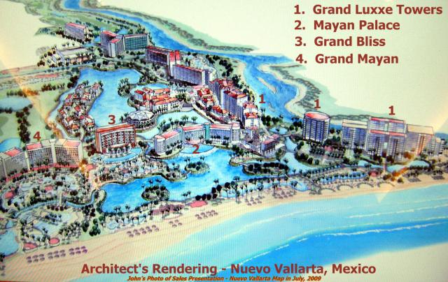 Architect's map of Nuevo Vallarta in July, 2009.