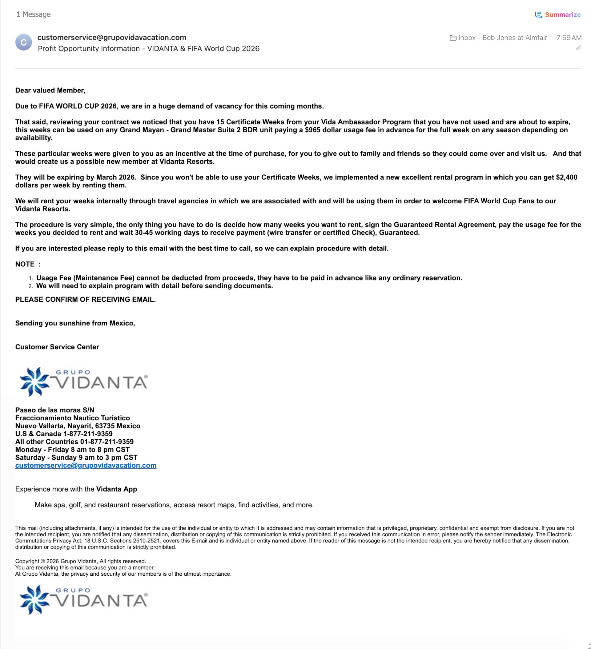 FIFA WORLD CUP 2026 Rentals